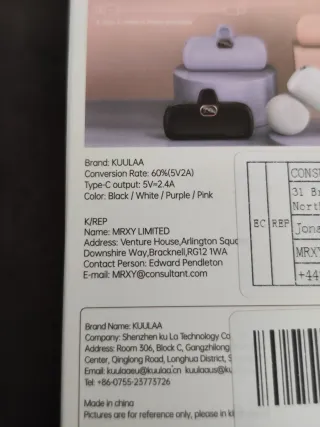 KUULAA Power Bank 5000mAh iPhone