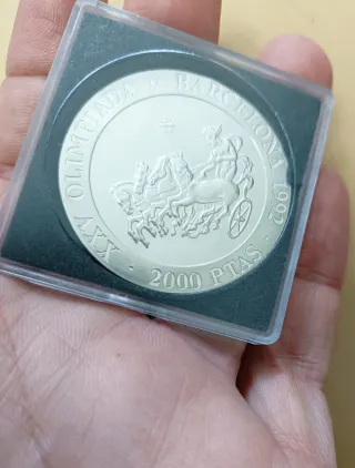 Moneda plata Olimpiadas Barcelona 1992 2000 PTAS