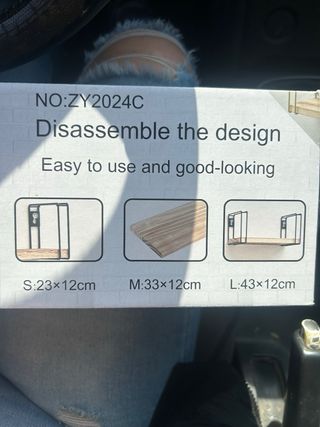 Tris mensole legno e metallo