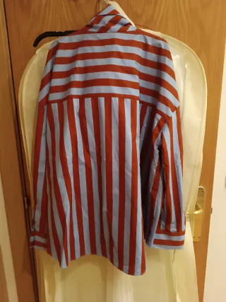 Camisa Zara Talla L Rayas Lazo