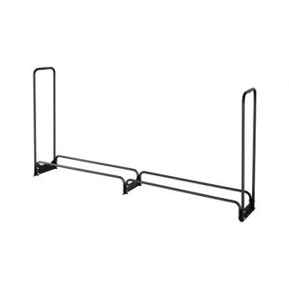 Soporte para leña exterior de 2.4 m con cubierta, 244 cm x 36 cm x 117 cm, soporte para leña de alta resistencia y cubierta impermeable de Oxford 600D para chimenea, patio, almacenamiento de leña ...