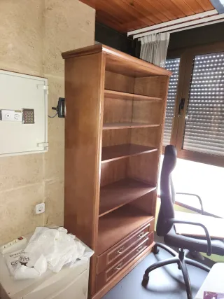 Librería antigua de madera + transporte