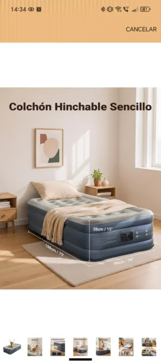 Colchón Hinchable iDOO con Bomba