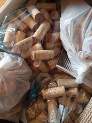 Tapones de corcho vino manualidades aprox 300