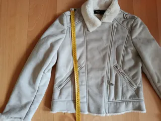 Abrigo Sfera pelo y ante beige T.44