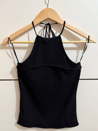 Blusa Zara Negra Halter