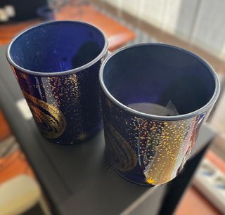 Coppia porta candela Vergine e Gemelli