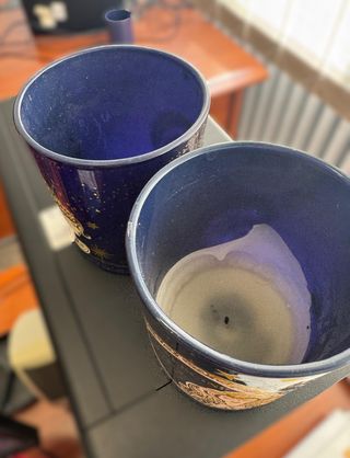 Coppia porta candela Vergine e Gemelli