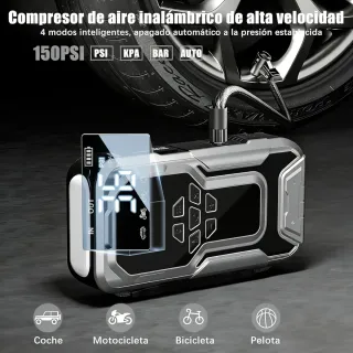 Arrancador Batería y Compresor 6000A 2 en 1