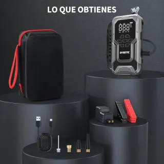 Arrancador Batería y Compresor 6000A 2 en 1