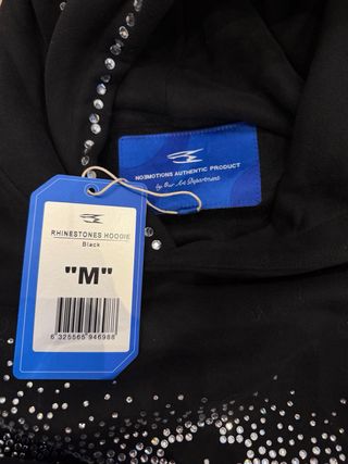 NOEMOTIONS Rhinestone Hoodie Black