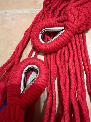 Hamaca multicolor con mochila