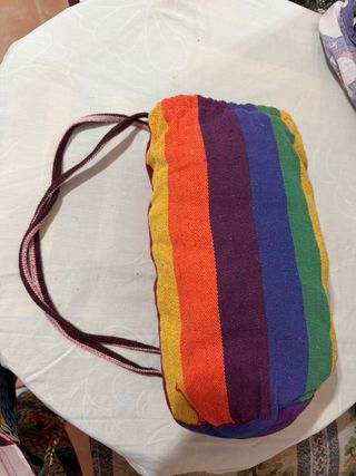 Hamaca multicolor con mochila