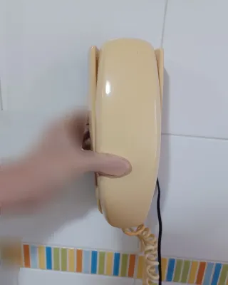 Teléfono Fijo antiguo vintage Góndola Beige