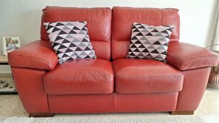 Sofá 2 plazas rojo