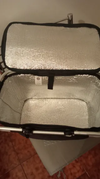 Cesto Frigo Picnic/Spesa Nero Argento