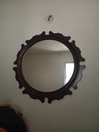 Espejo decorativo madera y cristal