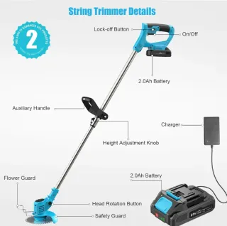 Decespugliatore a Batteria 21V Nuovo con accessori