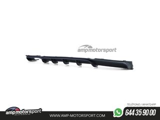 DIFUSOR TRASERO EN NEGRO MATTE PARA BMW SERIE 3 F30/F31 + COLA CROMO