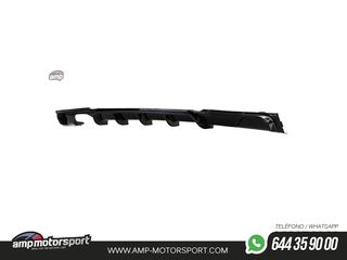 DIFUSOR TRASERO EN NEGRO BRILLANTE PARA BMW SERIE 3 F30/F31 + COLA CROMO