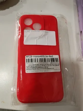 Funda Silicona Roja Honor 400 Lite Nueva