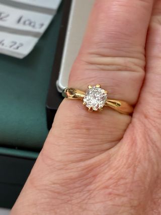 Anillo Oro 18k Diamante 1.00 Ct VVS2/D