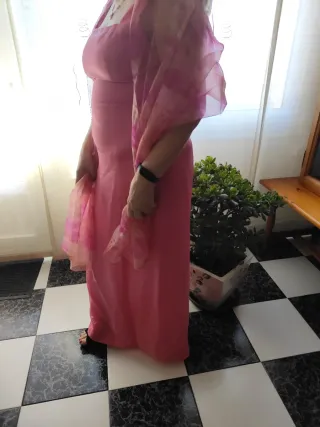 Vestido fiesta rosa Tapioca talla 46