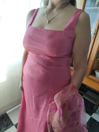 Vestido fiesta rosa Tapioca talla 46