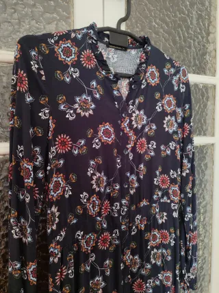 Vestido largo estampado floral