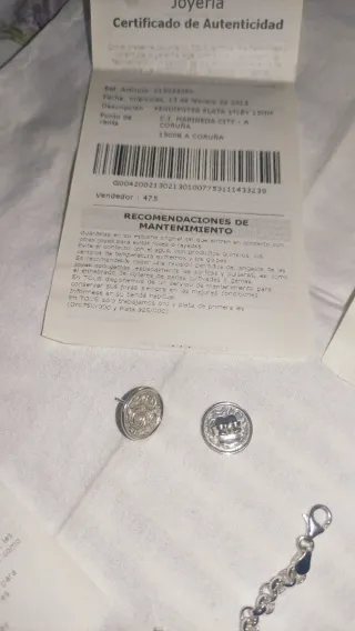 Conjunto Tous Plata Primera Ley Certificado