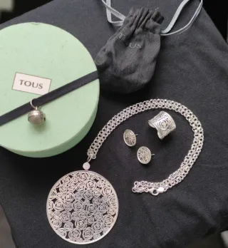 CONJUNTO TOUS ROSA DE ABRIL Descatal. Plata 1° Ley