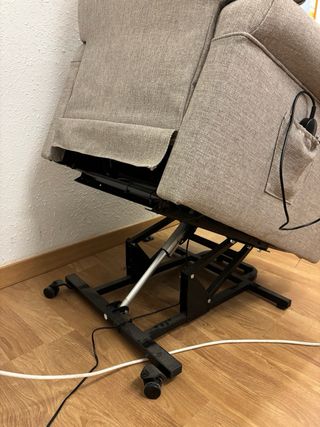 Sillón reclinable para minuvalidos tela beige/gris