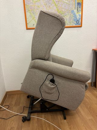 Sillón reclinable para minuvalidos tela beige/gris