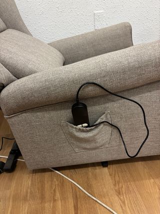 Sillón reclinable para minuvalidos tela beige/gris