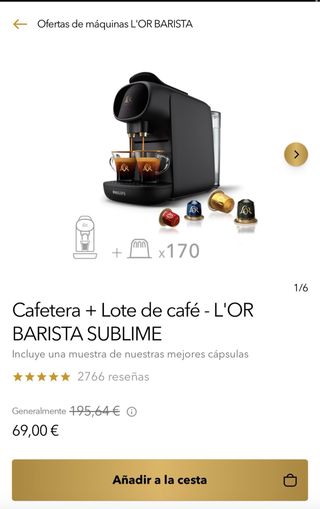 Cafetera L'Or Barista Philips