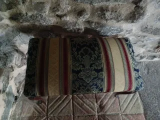 Banqueta antigua restaurada estilo Luis XII