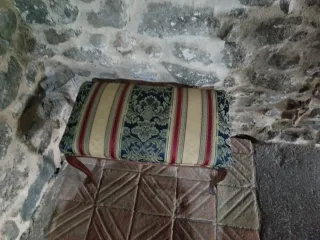 Banqueta antigua restaurada estilo Luis XII