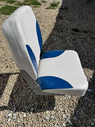 Sillón de barco impermeable blanco y azul