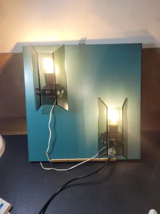 Coppia Applique Veca+console anni'70 vetro Murano