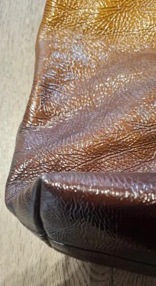 Borsa Prada Tote Pelle Marrone/Oro