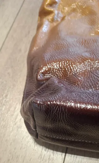 Borsa Prada Tote Pelle Marrone/Oro