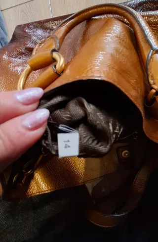 Borsa Prada Tote Pelle Marrone/Oro