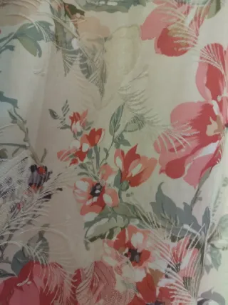 Cortinas de cretona con estampado floral