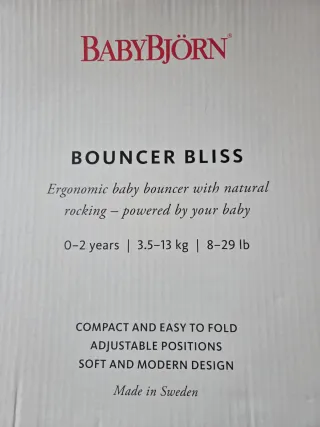 Hamaca BabyBjörn color gris Modelo - Bouncer Bliss