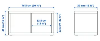 Mueble Kallax 2 huecos negro/marrón