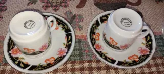 Set Tazzine e Piattini porcellana a guscio d'uovo