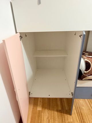 Litera infantil con armario y cajones