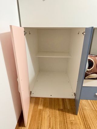 Litera infantil con armario y cajones