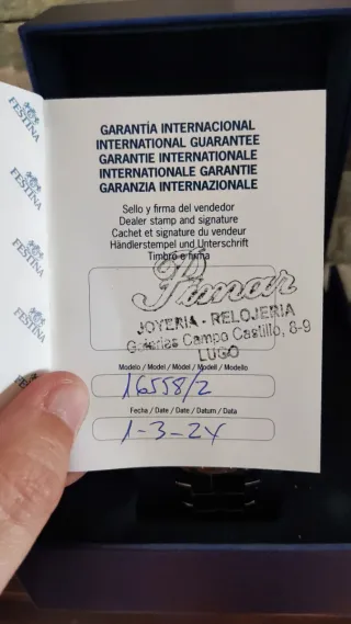 Festina Ceramic negro con caja y garantía