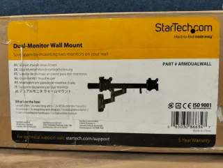 Soporte Pared Doble Monitor 24” VESA 75/100